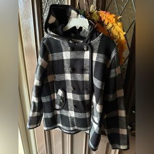 Mid weight Century hooded wool jacket NWOT